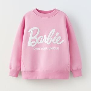 Zara Mattel Barbie Pink Sequin Sweatshirt New Size 13-14 Girls Or Women XS -S